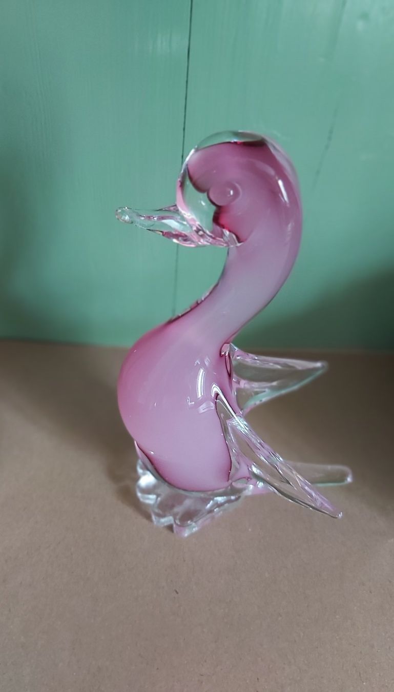 Murano Figuren: Versand möglich! Murano Glas, Ente, Schwan, rosa – Gebraucht aus Winterthur von Goldpipau 6