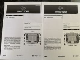 Basel- Barcelona 2 Tickets Sektor G