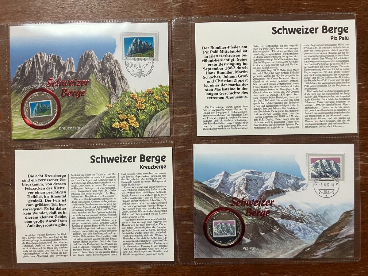 Tutti le monete: 9 Numisbriefe Schweizer Berge – Nuovo (secondo la descrizione) da Oberuzwil venduto da Paga77 3