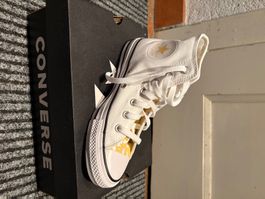 Converse All Star Chucks, weiss/gelb, Grösse 38, neu