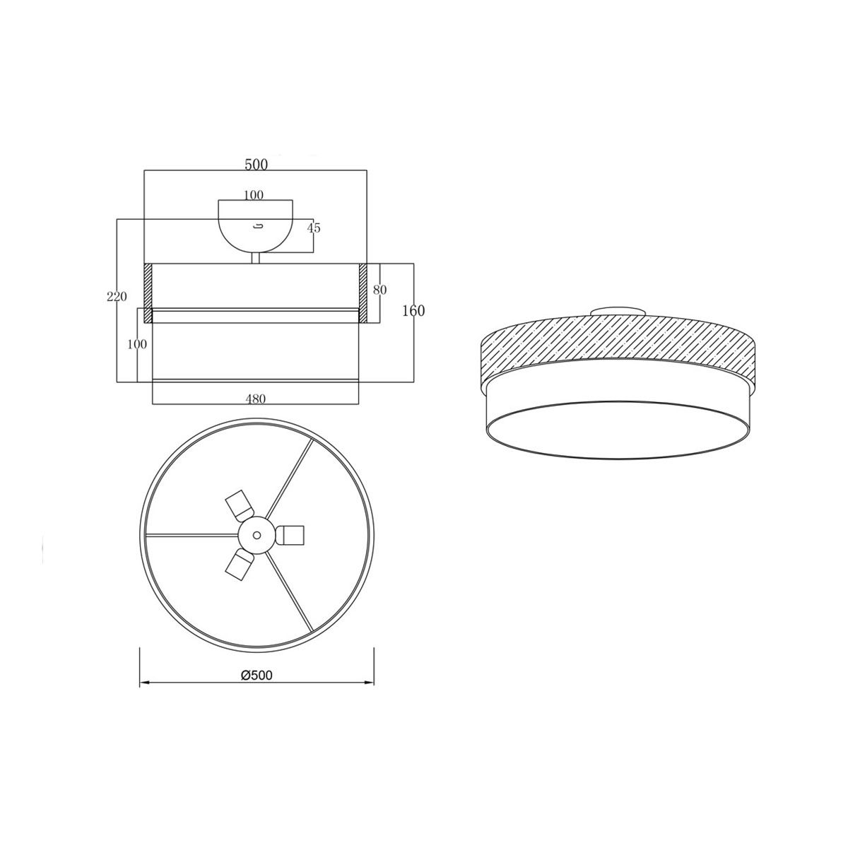 Lampadari & plafoniere: Deckenleuchte, Naturholz, Stoffschirm – Nuovo (secondo la descrizione) da Kreuzlingen venduto da Smart-Light 9