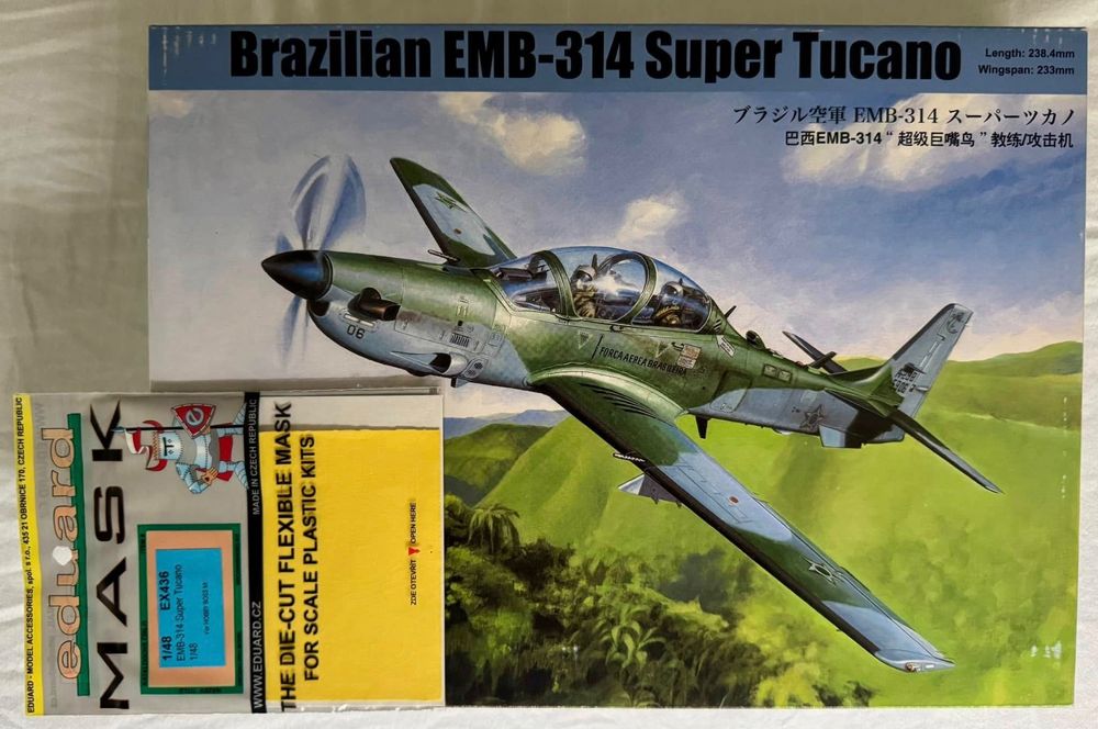 Hobby Boss Brazilian EMB-314 Super Tucano Model Kit - 1/48 Scale Aircraft