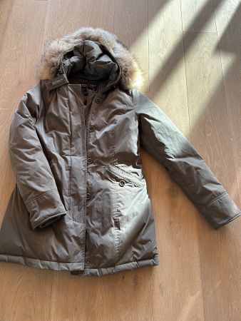 Woolrich 3/4 Mantel Parke in schönem Beige/Greige