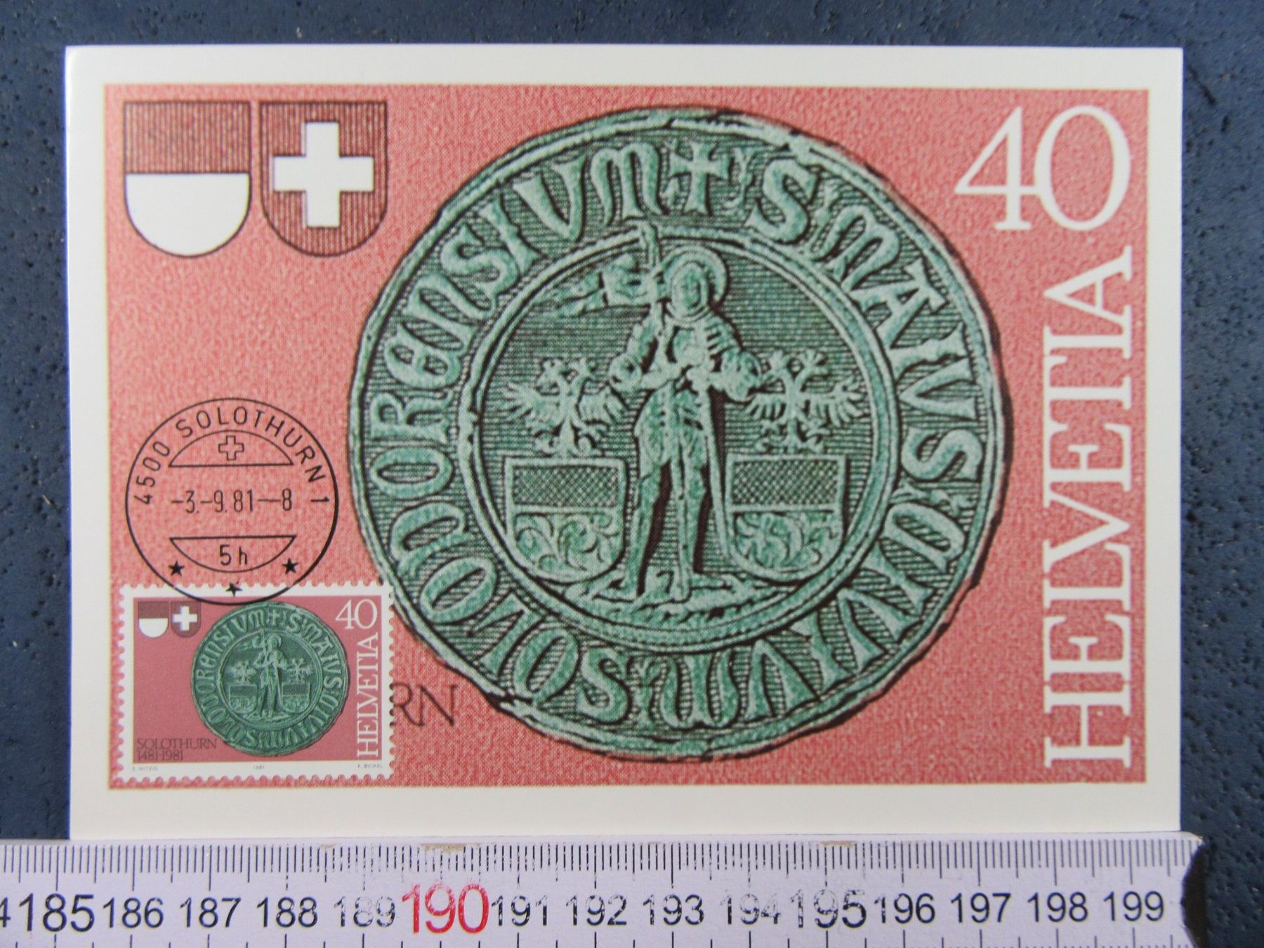 Ansichtskarten: SOLOTHURNER SIEGEL FDC AK SO 1981 – Gebraucht aus Ettingen von Hausi4711