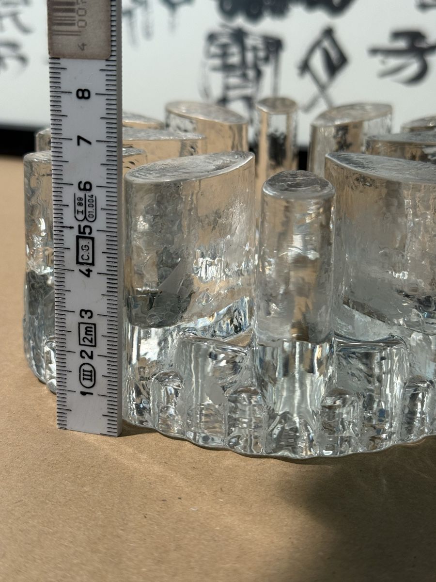 Portacandele: Vintage clear glass candle holder – Usato da Lausanne venduto da vas_mbk2 6
