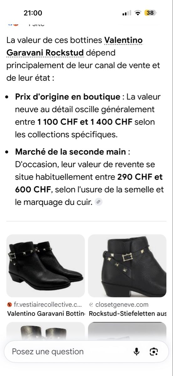 Valentino Herrenschuhe: Bottines Valentino Garavani noir  39 – Gebraucht aus Courgevaux von auxtrouvailles 6