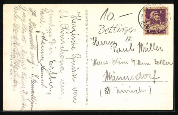 Cartoline postali: St. Chrischona, Gesamtansicht vom Flugze – Usato da Berlin venduto da bartko-reher 1