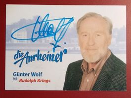 Günter Wolf 1930-2014 Autogramm Fotopostkarte 10x15cm