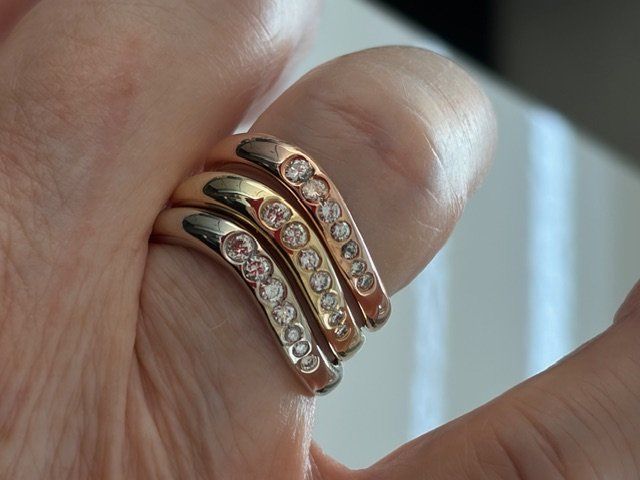 Anelli: Ring tricolor mit Brillanten – Nuovo (secondo la descrizione) da Bern venduto da Namhel 1
