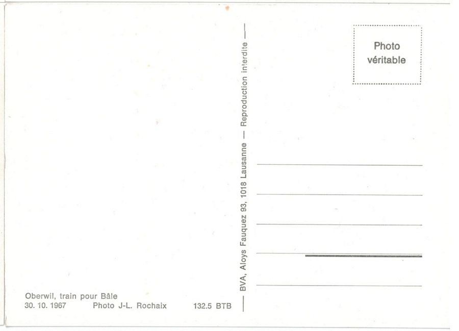 Cartoline postali: BTB Birsigtalbahn in Oberwil, nach Basel – Usato da Frauenfeld venduto da POML 1