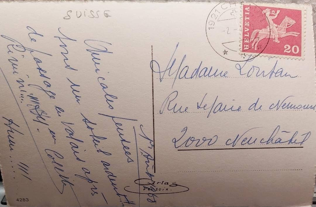 Cartoline postali: CHEMIN s/Martigny - Hôtel Beau-Site – Usato da Delémont venduto da Domdom1 1