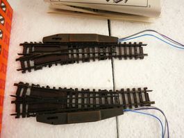 ARNOLD SPUR N ELEKTRO WEICHEN PAAR 15 GRAD NEU UND OVP