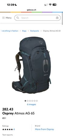 Osprey Atmos AG 65 Trekking Backpack 65L Used