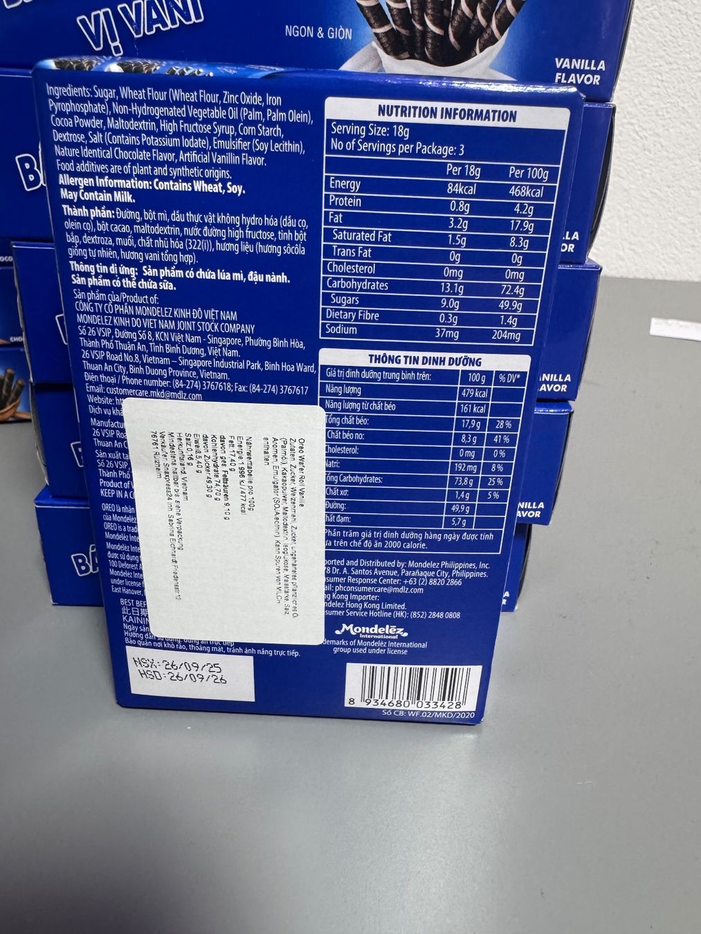 Cibi & Specialità: 18x Oreo Wafer Roll Schoko & Vanille – Nuovo e nell'imballaggio originale da Zunzgen venduto da noa_wd92 1