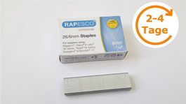 Heftklammern 26/6, 1000 Stück, verzinkt