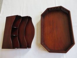 Schreibtischzubehör,Stift-und Briefablagen,Mahagoni,