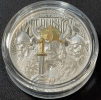 3 Oz Silbermünze 20$ Cook Islands Legends Savage Vikings