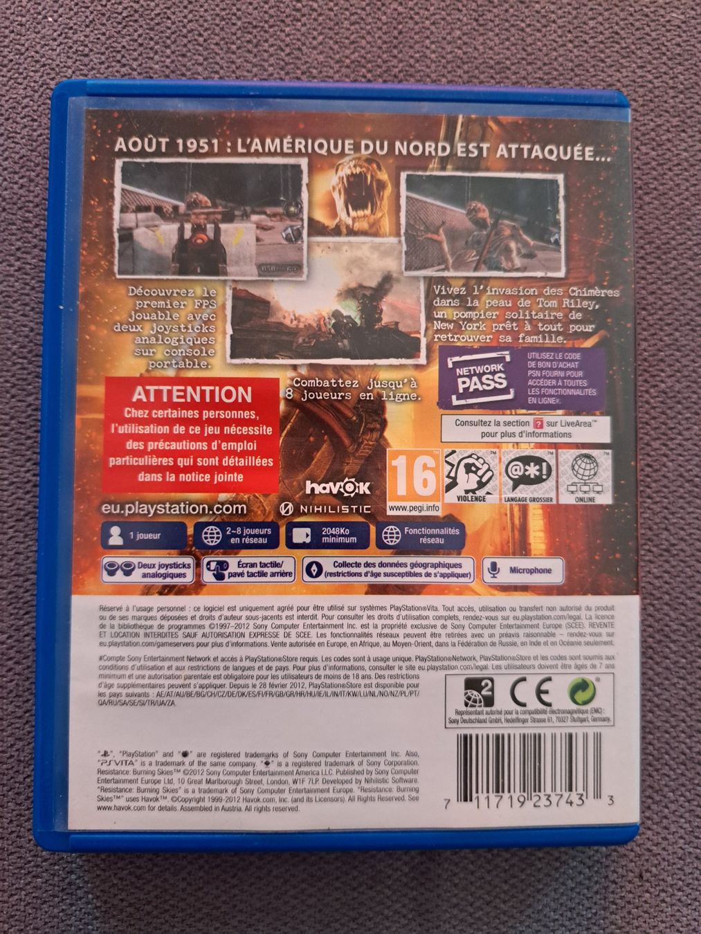 Sony Spiele: Resistance Burning Skies PS Vita – Gebraucht aus Genève von eng_7ylp 1