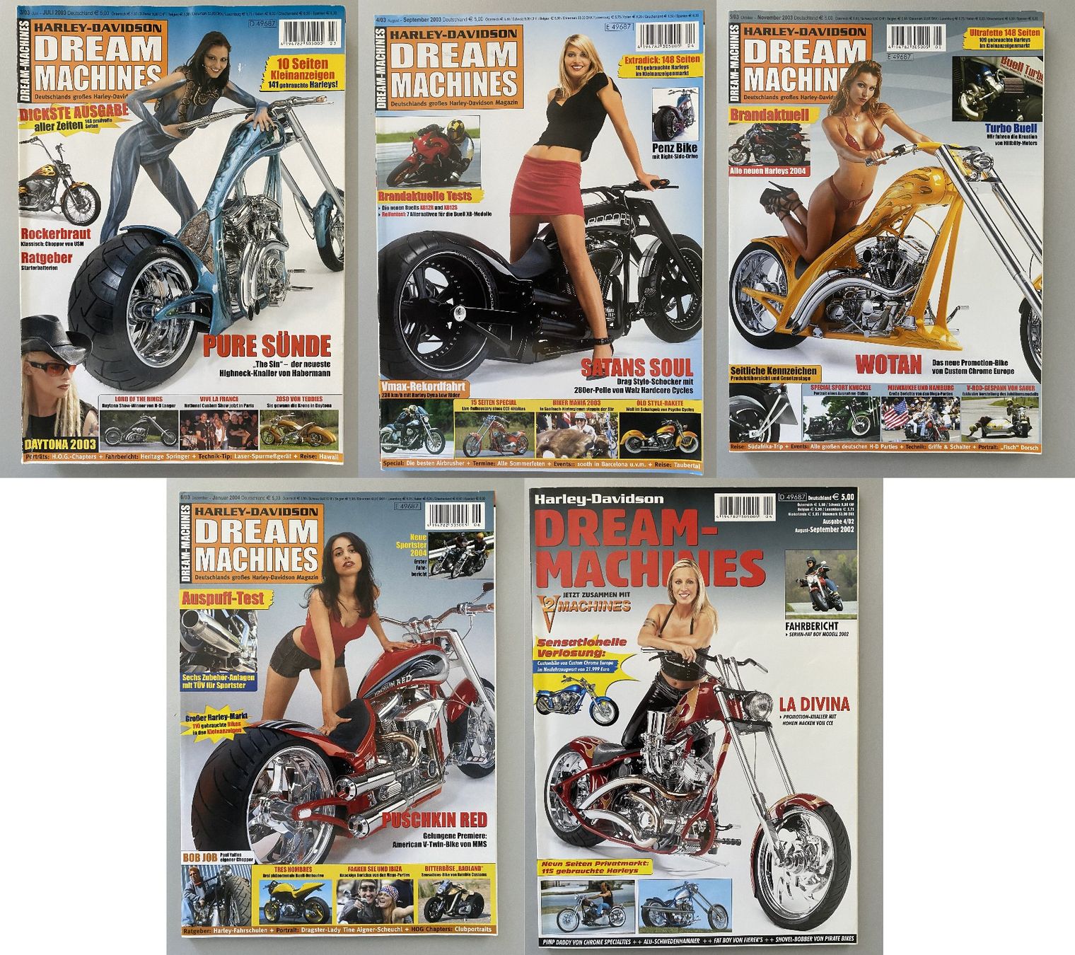 Riviste & Magazine: 40x Harley-Davidson Dream Machines von 2002 - 2009 – Usato da Langwiesen venduto da Restposten-24 1