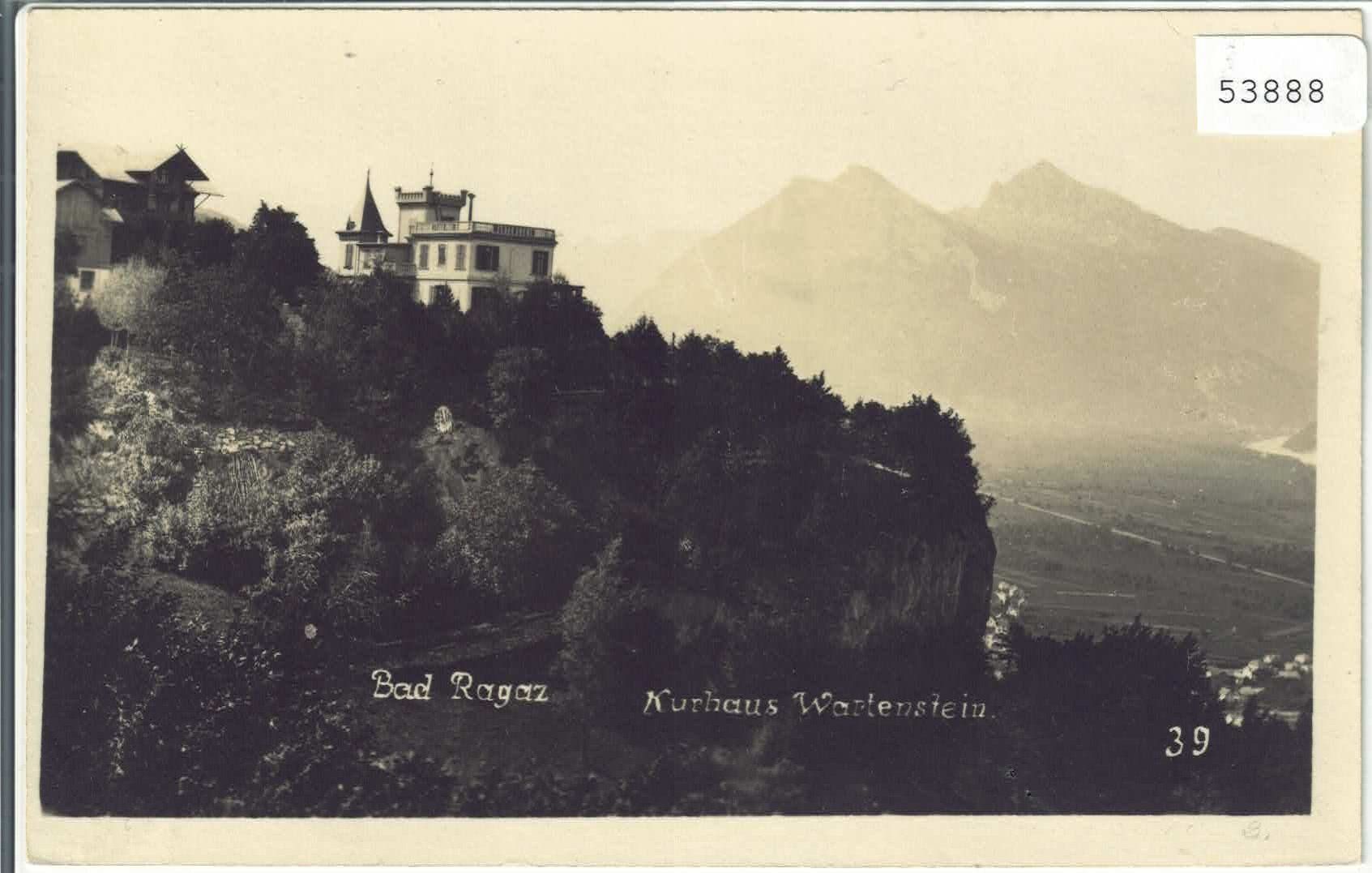Cartoline postali: Bad Ragaz - Kurhaus Wartenstein – Usato da Ettingen venduto da Kartenplanet