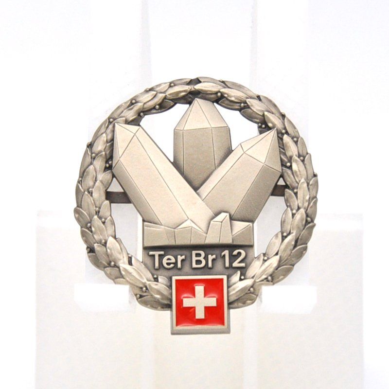 Schweizer Armee Placchette & Badge: Béretemblem Territorialbrigade 12 – Usato da Uerkheim venduto da fabulafero
