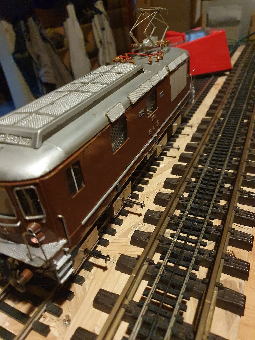 Hermann Modellini di ferrovie: BLS Ae 4/4 Werkstatt Modell Spur 0 DC – Usato da Münsingen venduto da wd65 4