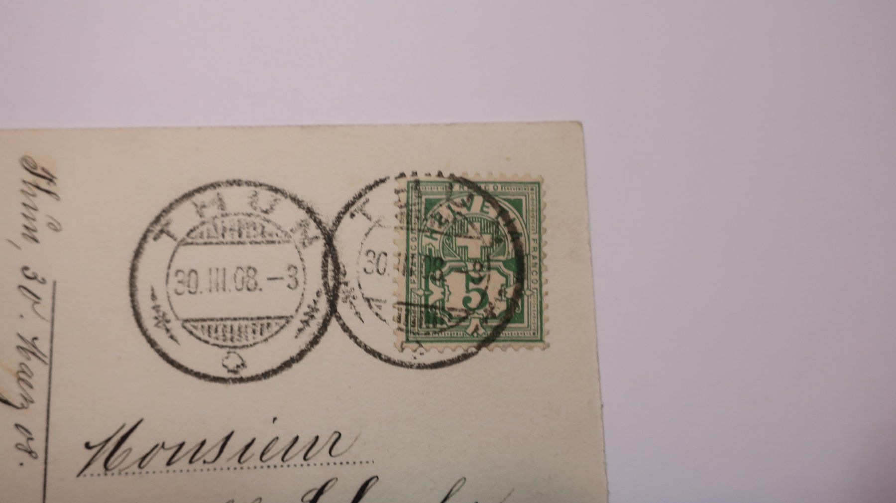 Cartoline postali: Schloss Schadau am Thunersee 1908 – Usato da Cormoret venduto da Pascalll2001 3
