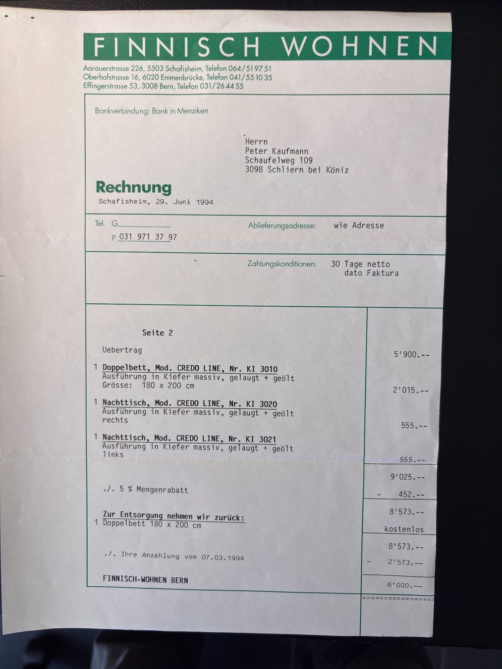 Letti: Finnisches Schlafzimmer – Usato da Bätterkinden venduto da engel0077 9