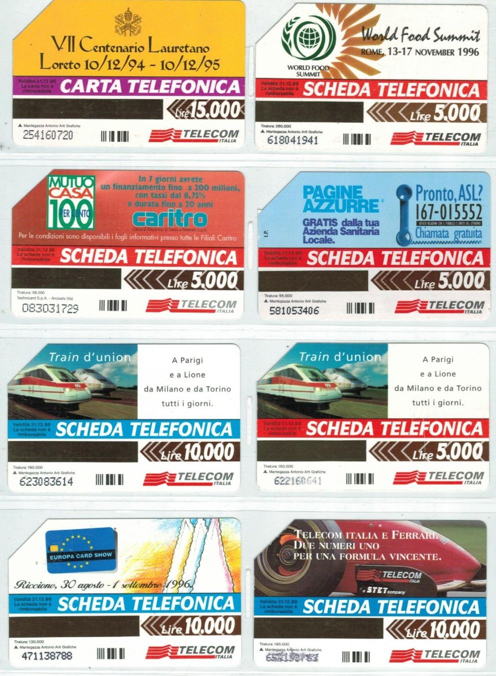 Schede telefoniche: 8 Telefonkarten Italien – Usato da Zürich venduto da tol_b7c7 1