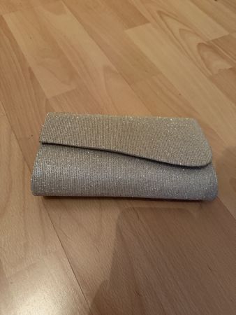 Abendtasche Damen Silber Glitzer guter Zustand