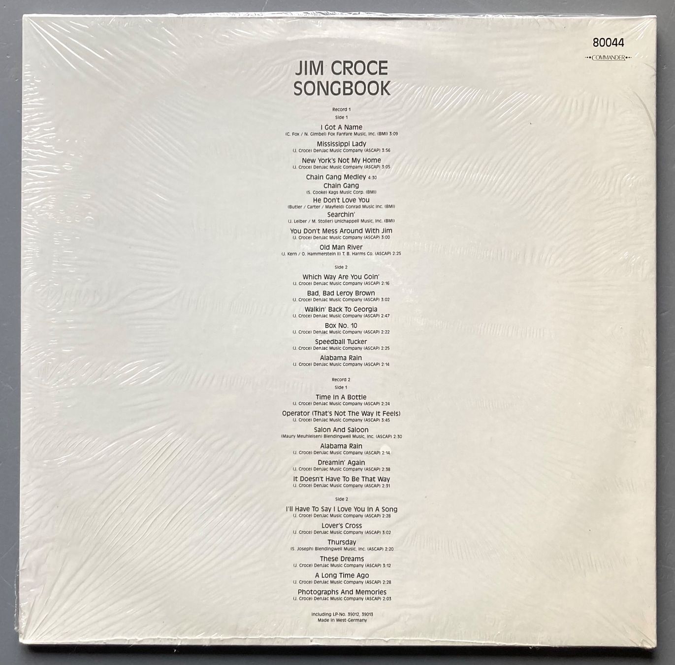 Dischi in vinile: JIM CROCE - SONGBOOK – Nuovo e nell'imballaggio originale da Poliez-Pittet venduto da Newtown-Records 1