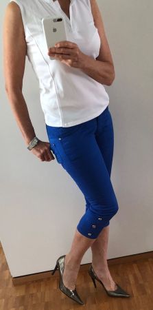 Roberto Cavalli Jeans Blau Capri-hose