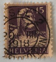 Nr.128 mit Vollstempel Tellbrustbild   