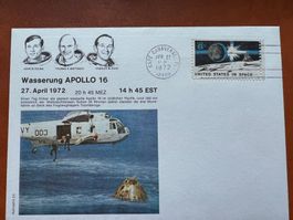 Brief Apollo 16 Wasserung 1972  (R50)
