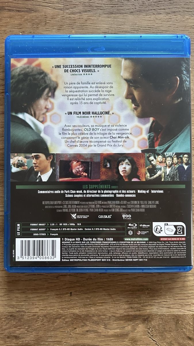 Tutti i DVDs: Oldboy Blu-ray - Remastered Edition – Usato da Lugano venduto da bad_2t9b 1