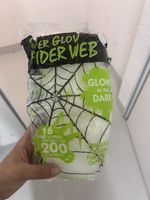 Fun World Glow in the Dark Spider Web Decoration New