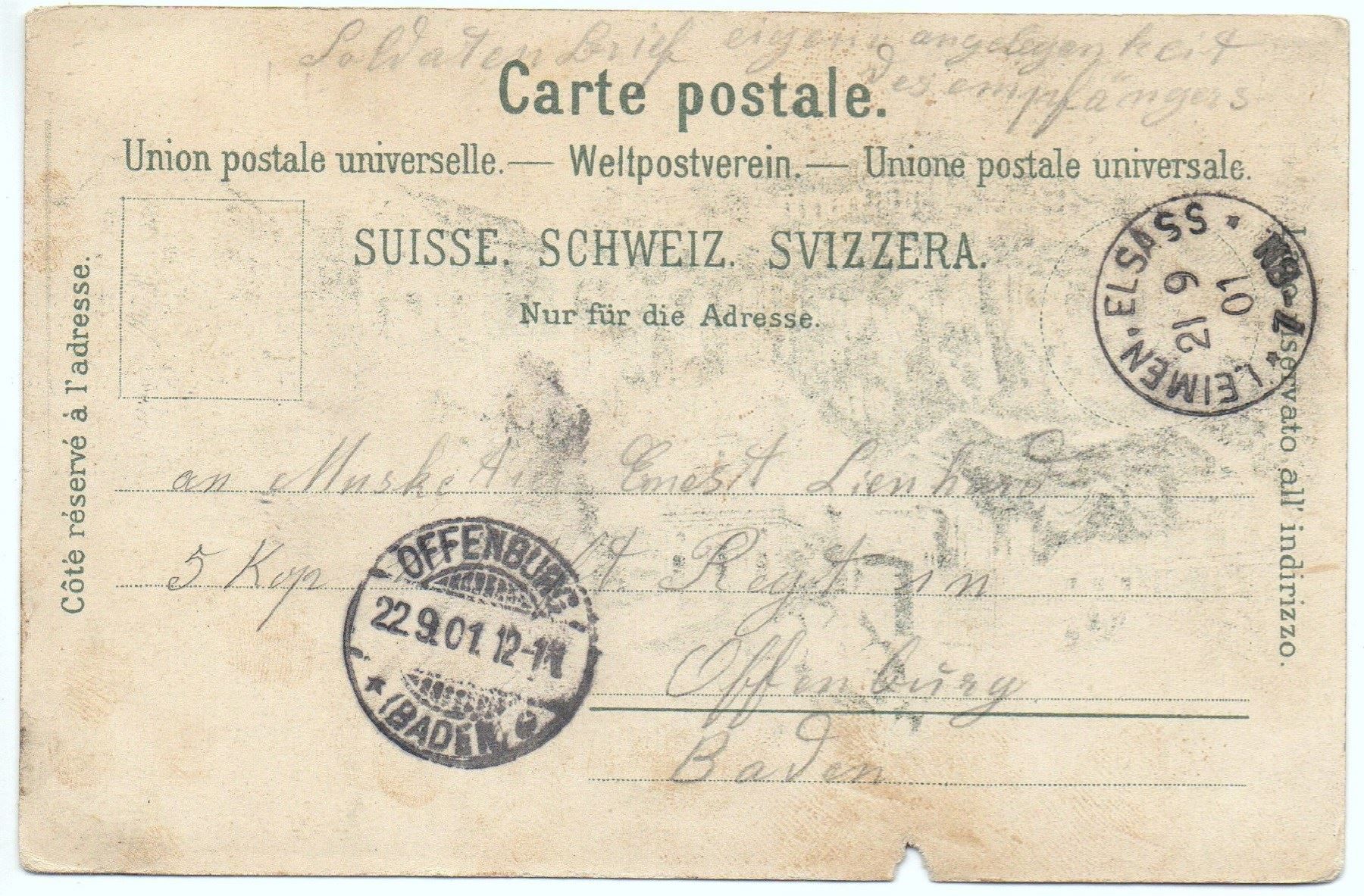 Cartoline postali: LITHO Gruss aus Mariastein - Hôtel Poste – Usato da Jona venduto da philajona 1