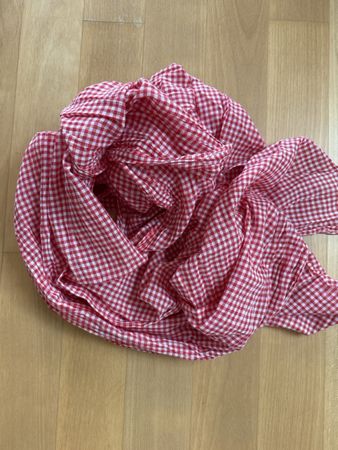 Tuch rot-weiss kariert Baumwolle 170 cm breit