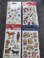 4 Pack Bogen Sticker Neu Pferd Einhorn Ballon Faultier