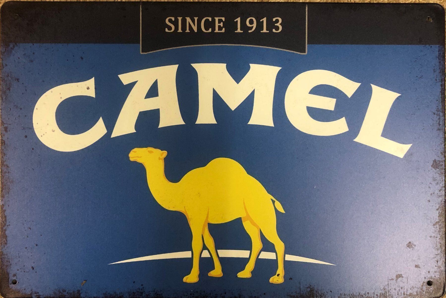 Camel Insegne: Camel Blechschild Metallschild Zigarette rauchen rauchen – Nuovo e nell'imballaggio originale da Dättlikon venduto da easythings