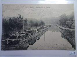 Alte Postkarte, Kanal von Souchez, Courrières