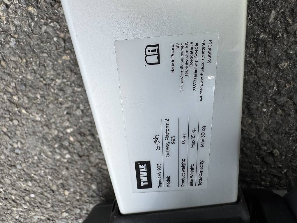 Portapacchi: Veloträger Thule OutWay Plattform 2 993 – Usato da Heimberg venduto da s1u_7ms9