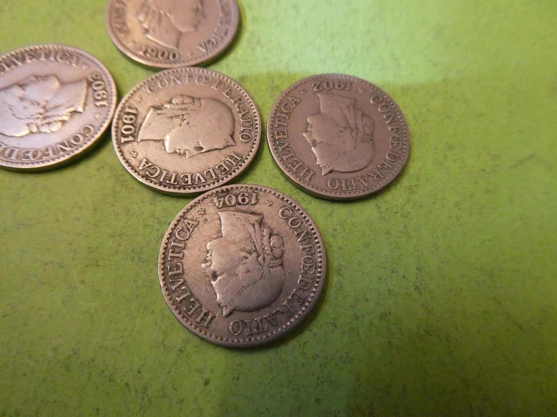 Tutti le monete: Schweiz1900-1904,5 alte 10-Räppler – Usato da Hinterforst venduto da Rohusri 2