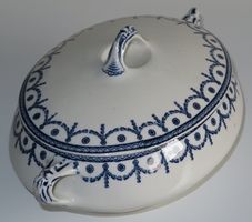 Suppenschüssel mit Deckel, Porzellan BWM Cauldon Harcourt GB