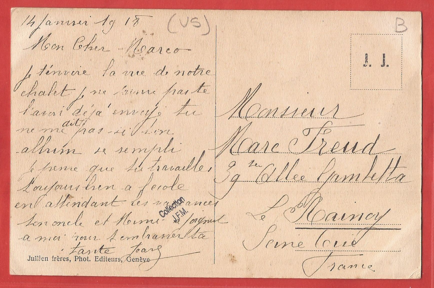 Cartoline postali: Les Marécottes sur Salvan - 1918 – Usato da Fislisbach venduto da Porano 1
