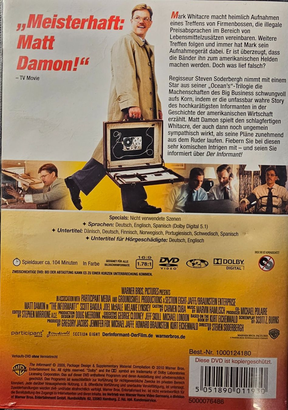 Tous les DVDs: Der Informant – D'occasion à Wahlen b. Laufen par Cg10 1