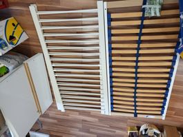 Gitterbett mit Schlupfsprossen  weiss von Paidi B70x140