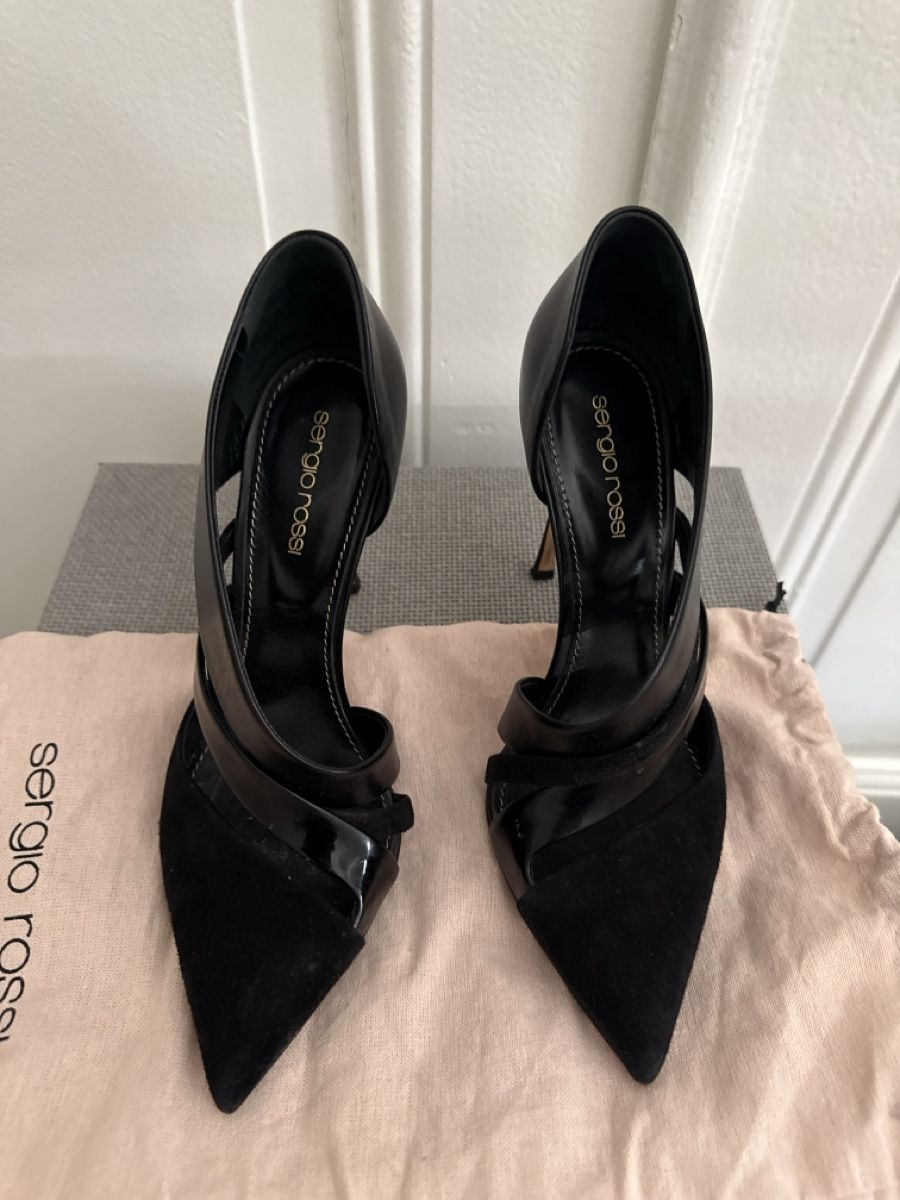 Sergio Rossi Chaussures femmes: Sergio Rossi Pumps black leather suede size 37 – D'occasion à Genève par ana_g5sp