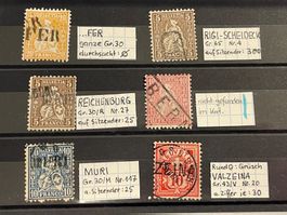 Diverse seltene Stabsstempel