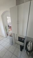 Waschmaschine Schrank weiss mit Regalaufsatz